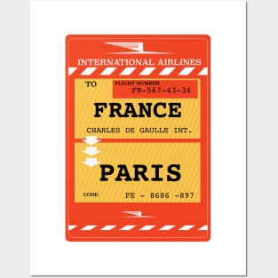 France, Paris vintage ticket Posters and Art